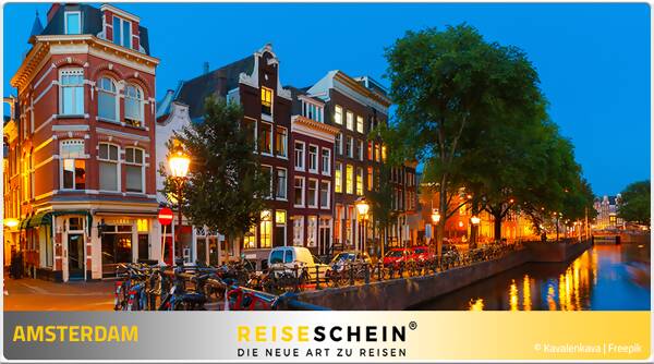 Trip Voucher - Entdecken Sie die Magie von Amsterdam mit unseren günstigen Städtereise-Gutscheinen auf reiseschein.de. Sichern Sie sich jetzt Top-Deals für ein unvergessliches Erlebnis in der Kanalstadt – Perfekt für Kultur, Shopping & Erholung!